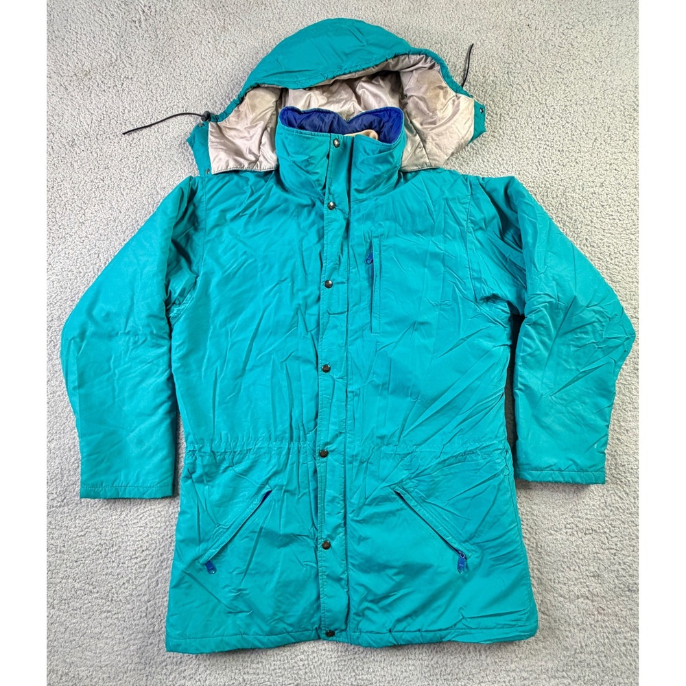 VTG LL Bean Penobscot Parka Jacket Full Zip Made in USA Hooded Coat Mens Tall L